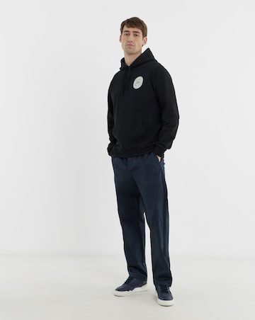 Lyle & Scott Borders Label Graphic Hoodie - Jet Black