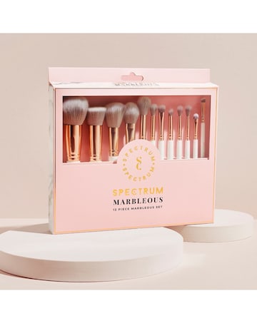 Spectrum Marbleous 12 Piece Makeup Brush Set