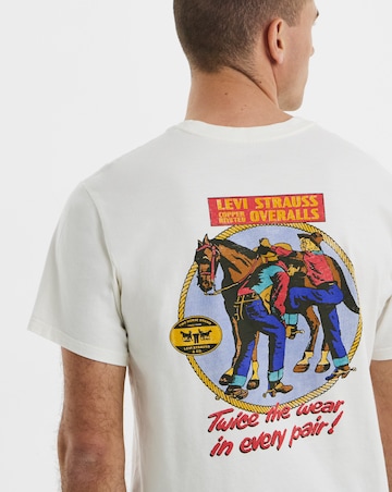 Levi's Short Sleeve Back Graphic Relaxed Fit T-Shirt - Ecru