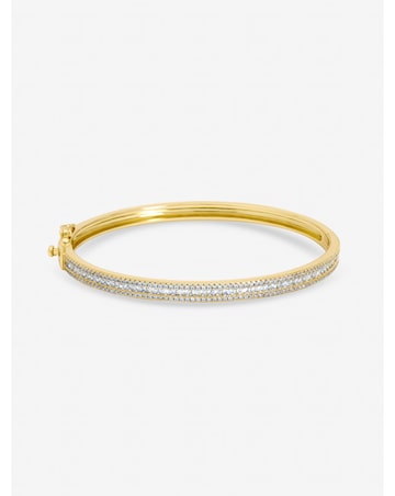 Jon Richard Gold Plated Cubic Zirconia Bangle