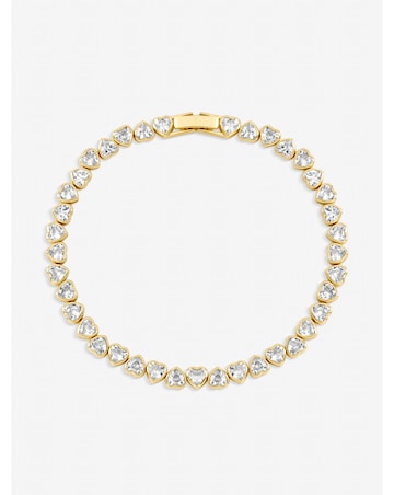 Jon Richard Gold Plated Cubic Zirconia Heart Drop Bracelet