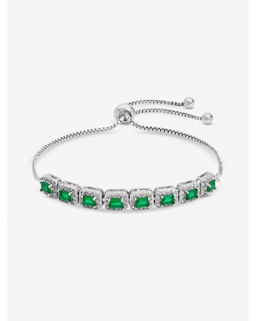 Jon Richard Cubic Zirconia Emerald Perfume Bottle Bracelet