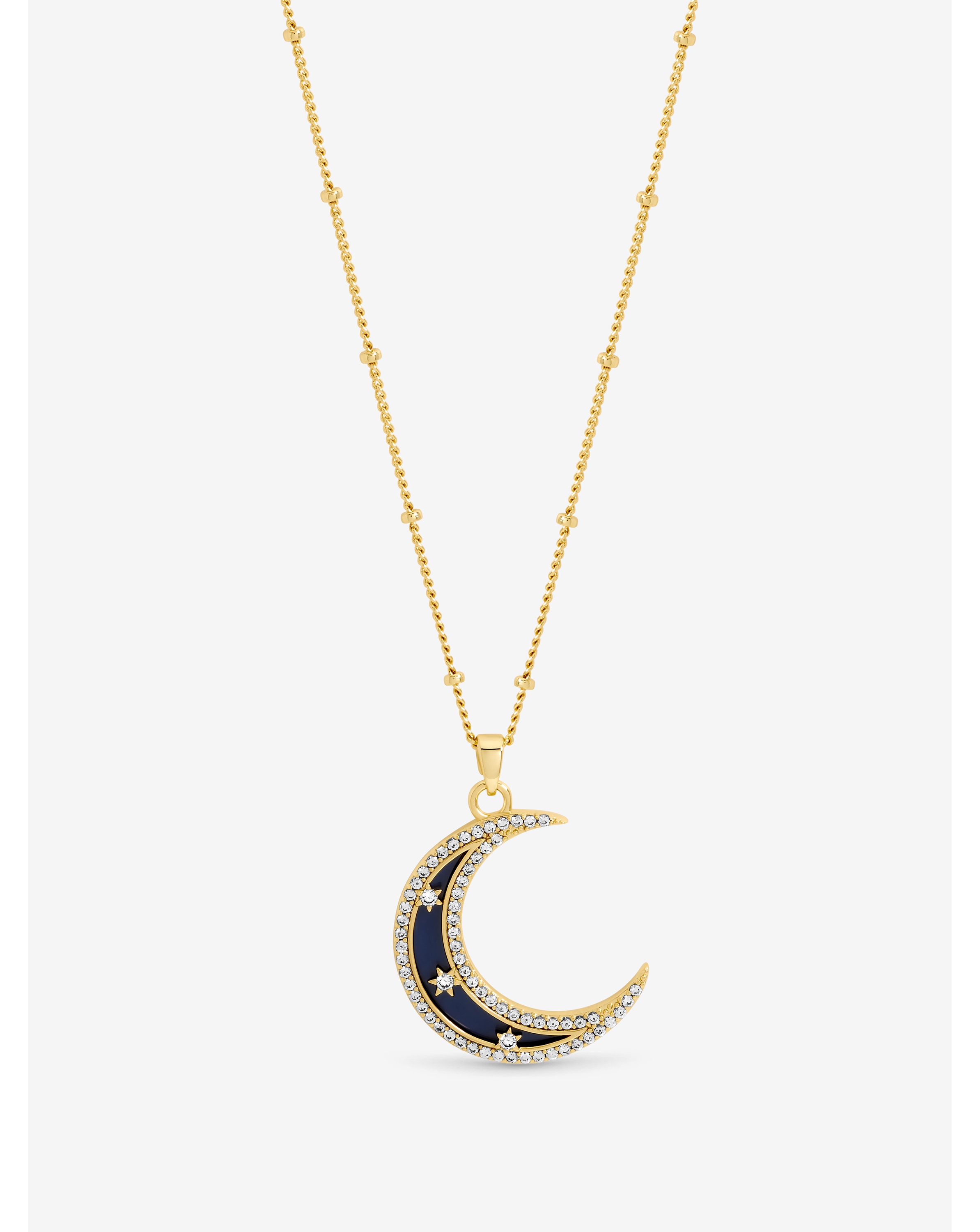 Gold Plated Lapis Celestial Necklace