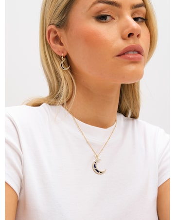 Inicio Gold Plated Lapis Celestial Necklace - Gift Pouch