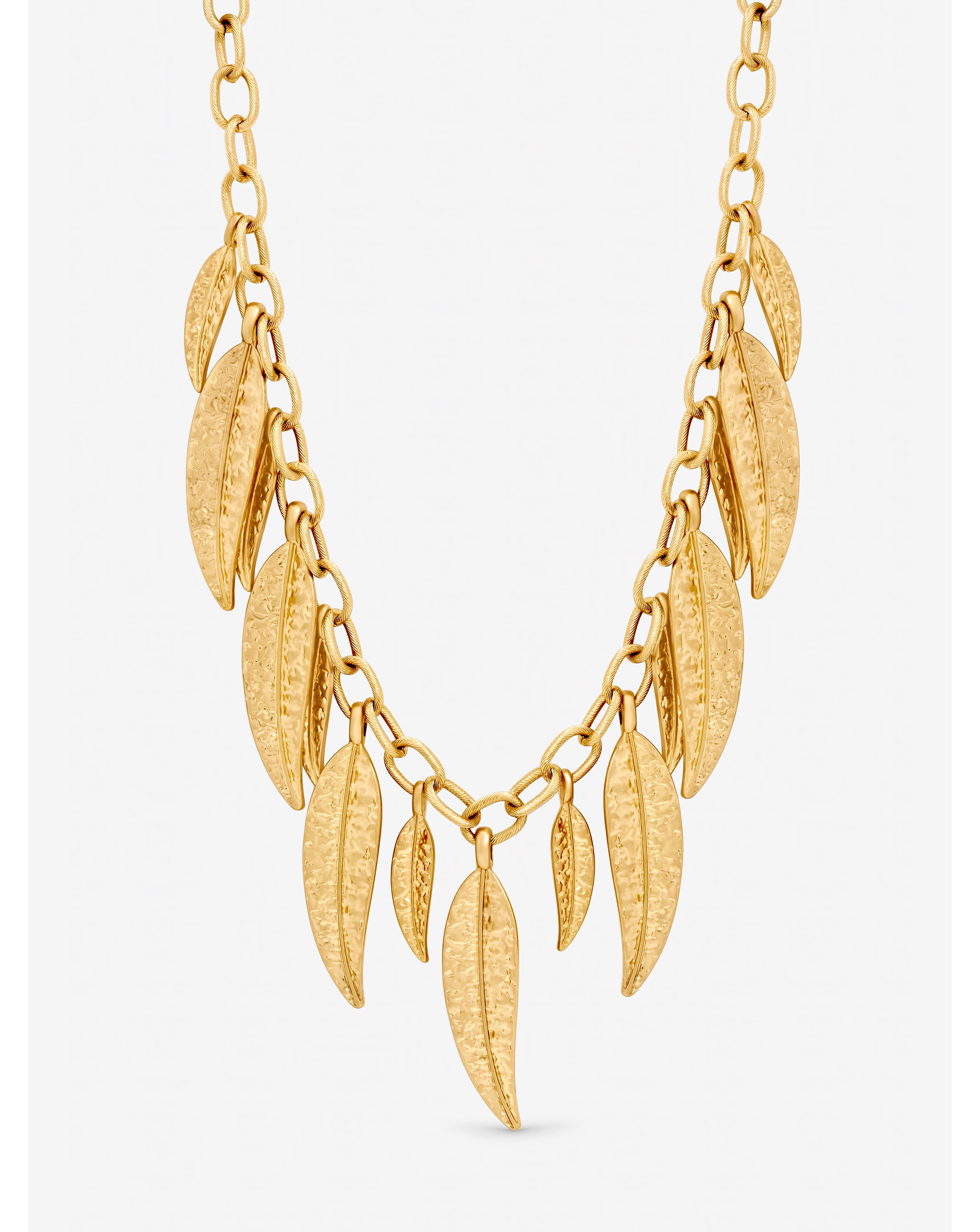 Mood Gold Plated Leaf Necklace