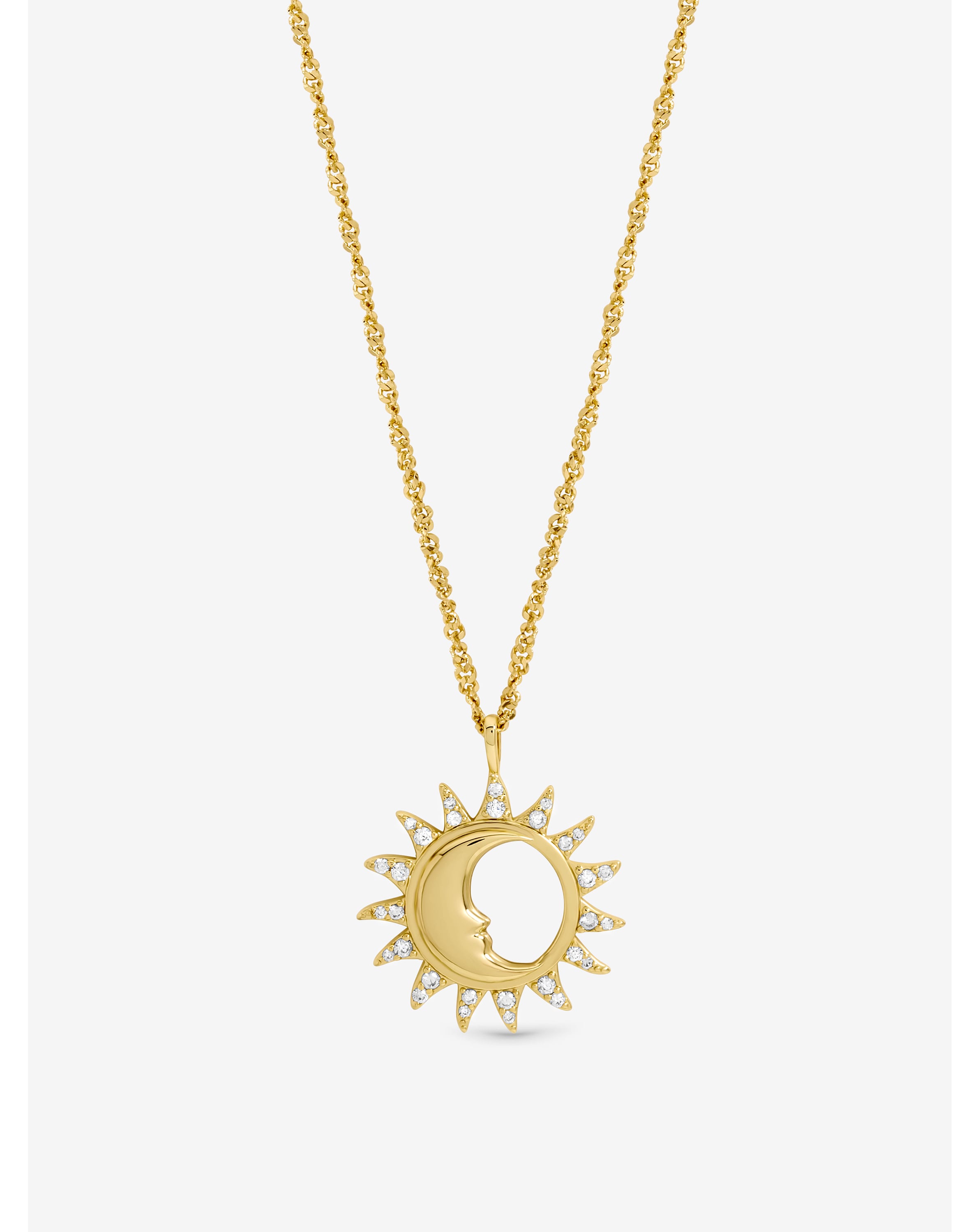 Gold Plated Mother of Pearl Sun Pendant