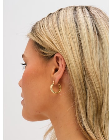 Jon Richard Textured Large Hoop Earrings