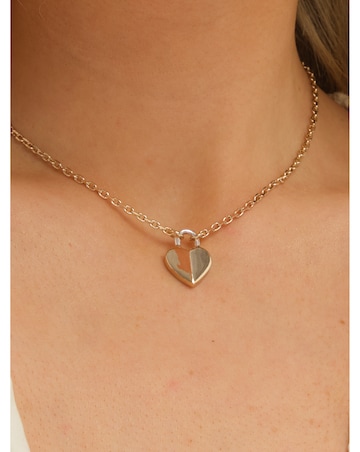 Inicio Two Tone Heart Pendant - Gift Pouch