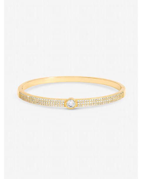Jon Richard Gold Plated Crystal and Pave Stone Bangle