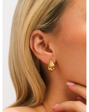 Jon Richard Gold Plated and Crystal Leaf Earrings