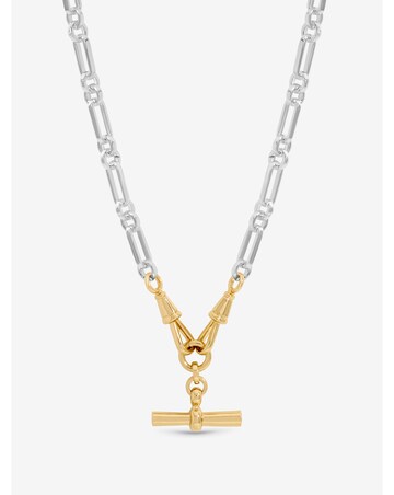 Inicio Two Tone T-Bar Necklace - Gift Pouch