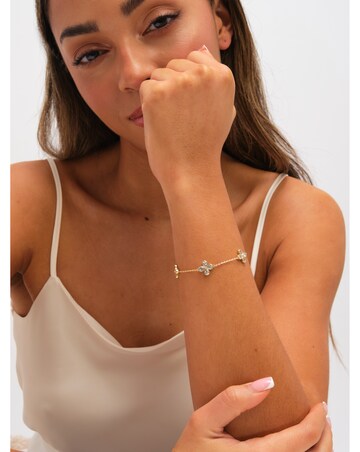 Jon Richard Gold Plated and Crystal Delicate Flower Bracelet