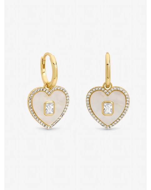 Jon Richard Gold Plated and Mother of Pearl Heart Earrings
