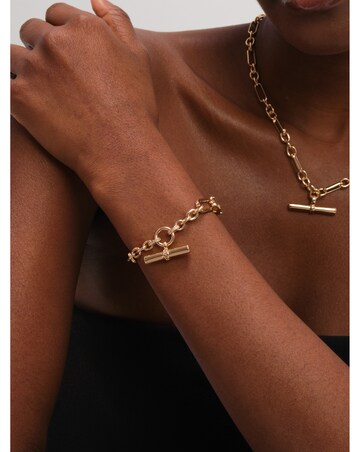 Jon Richard Gold Plated Luxe T-Bar Necklace