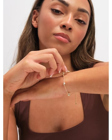 Jon Richard Gold Plated Cubic Zirconia Bezel Bracelet