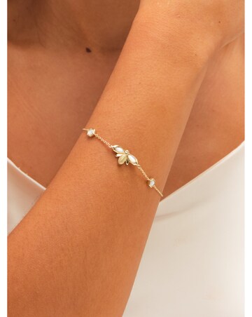 Jon Richard Gold Plated and Mother of Pearl Bumblebee Bracelet