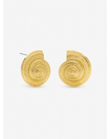 Inicio Gold Plated Statement Shell Earrings - Gift Pouch