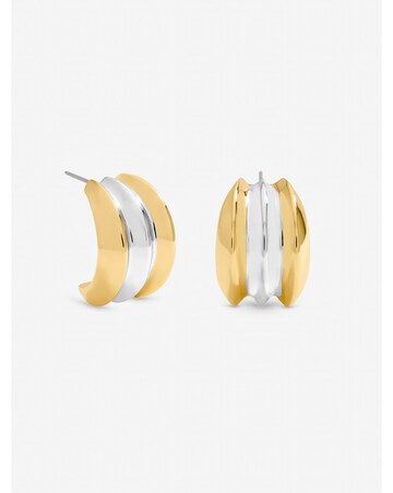 Mood Two Tone Dome Earrings