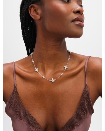 Jon Richard Silver Plated and Crystal Clover Allway