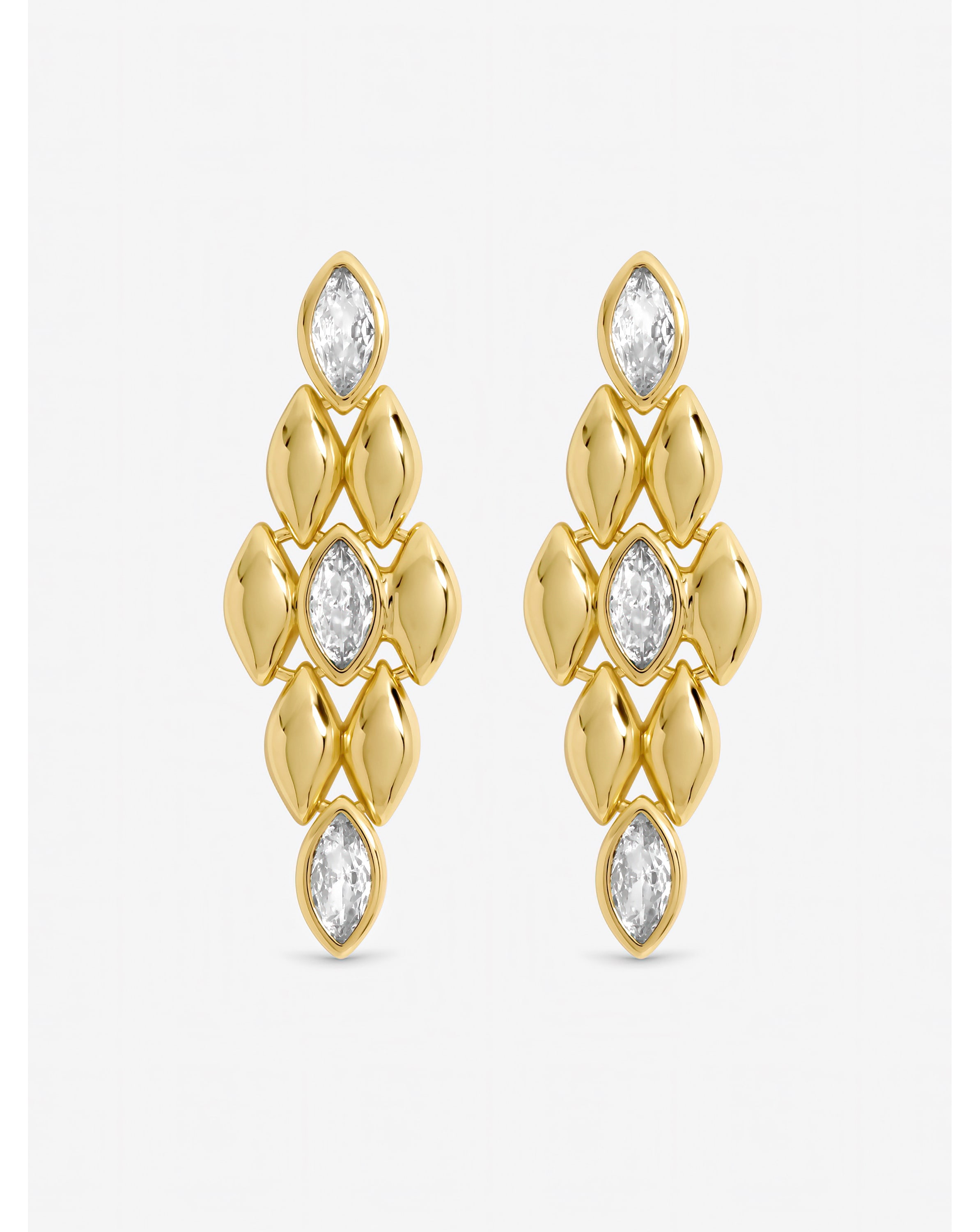 Gold Plated and Crystal Earrings