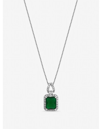 Jon Richard Cubic Zirconia Emerald Perfume Bottle Pendant