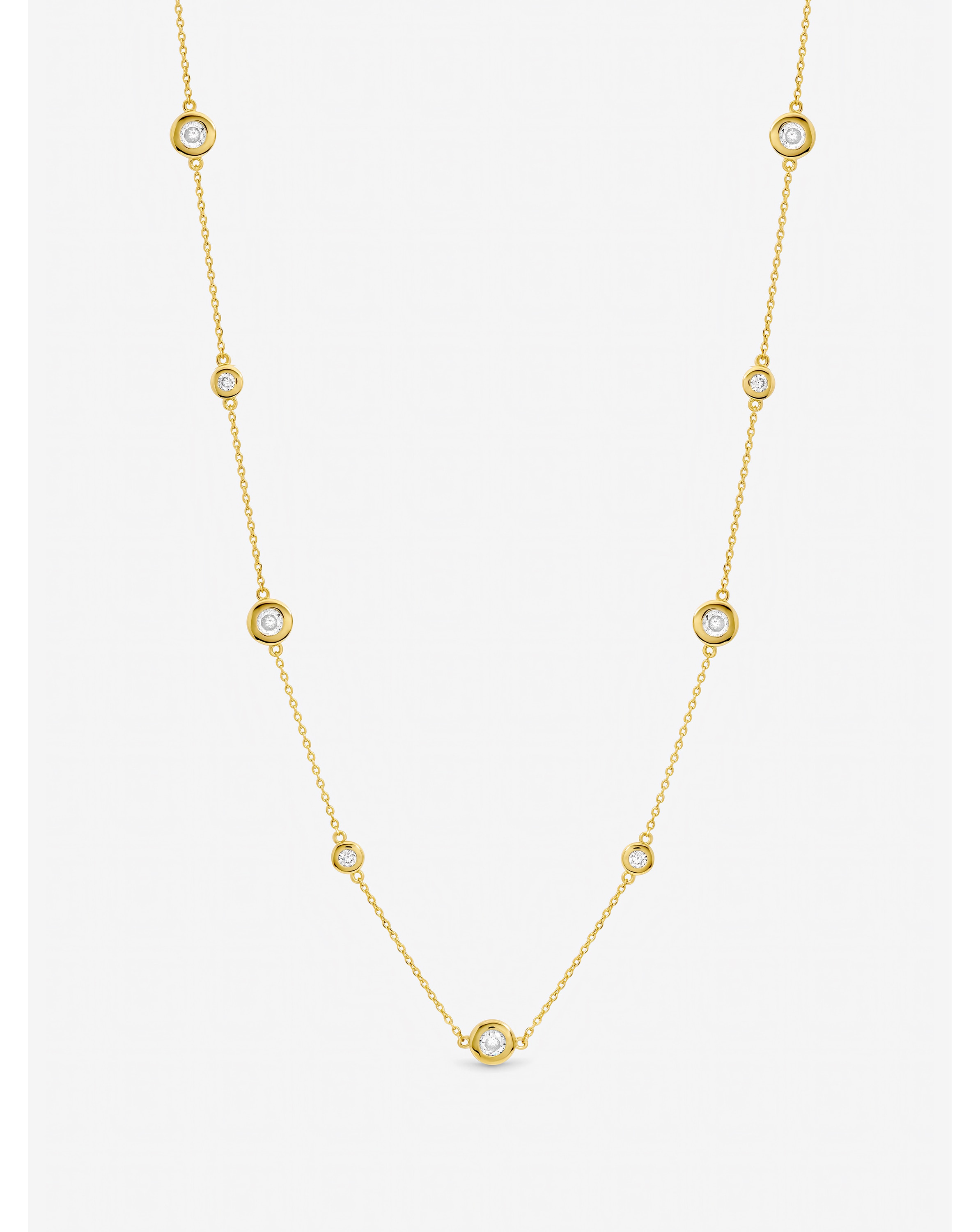 Gold Plated CZ Bezel Neckwear