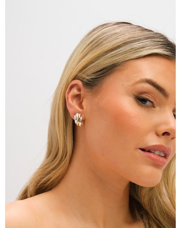 Jon Richard Two Tone Clip Earrings