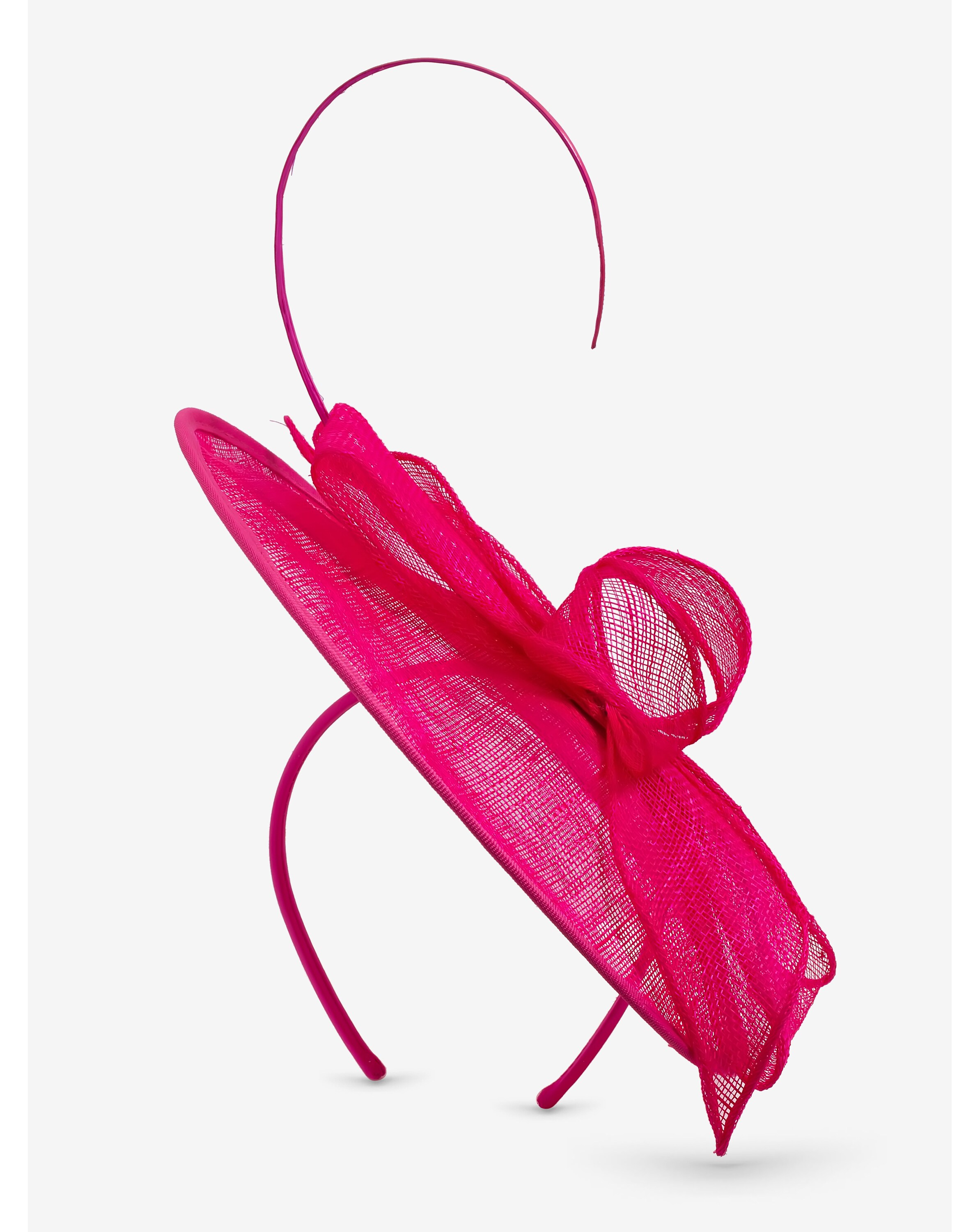 Fuchsia Woven Bow Fascinator