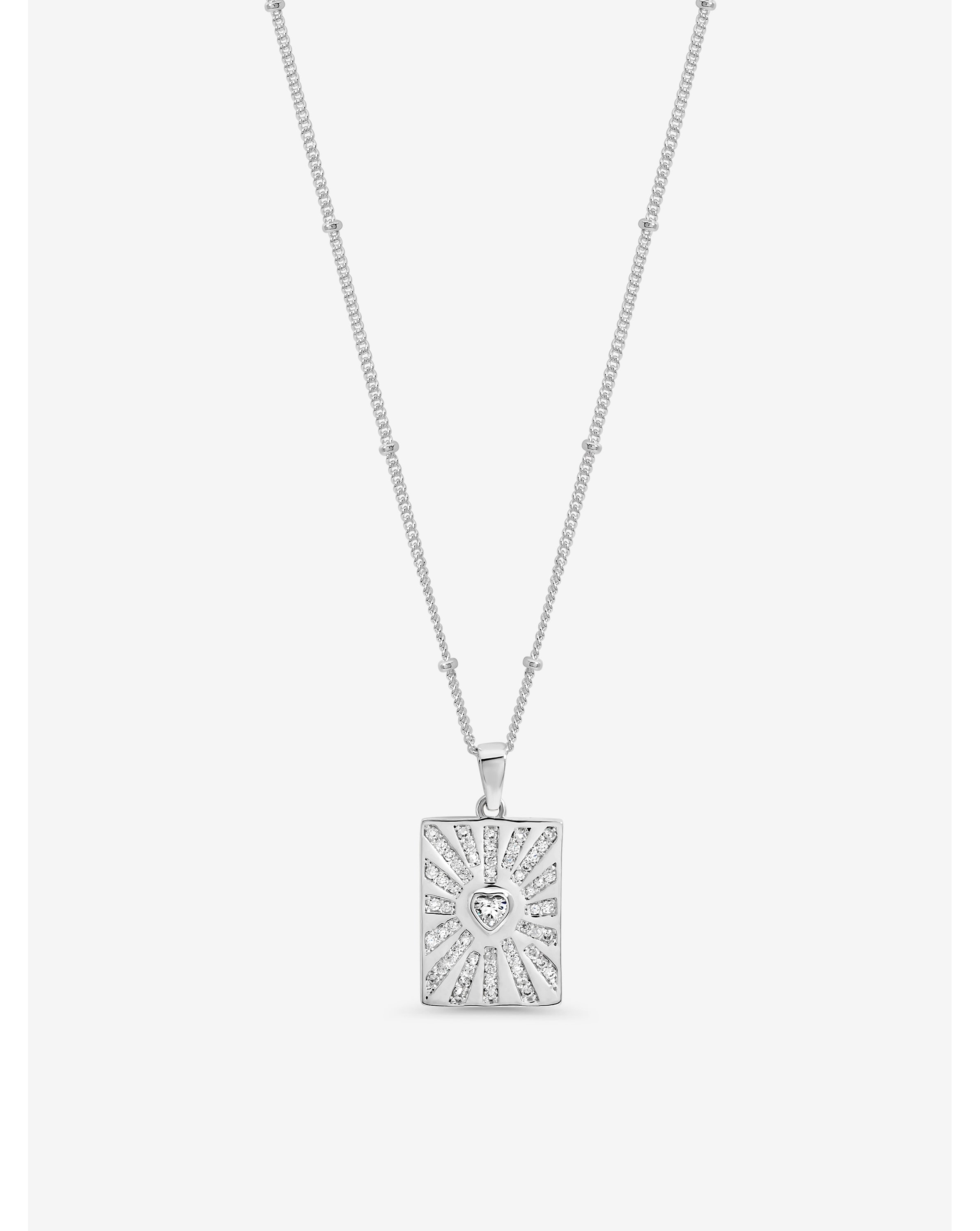 Silver Plated Heart Charm Pendant