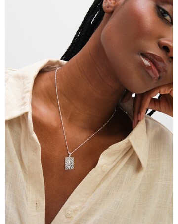 Inicio Sterling Silver Plated Heart Charm Pendant - Gift Pouch