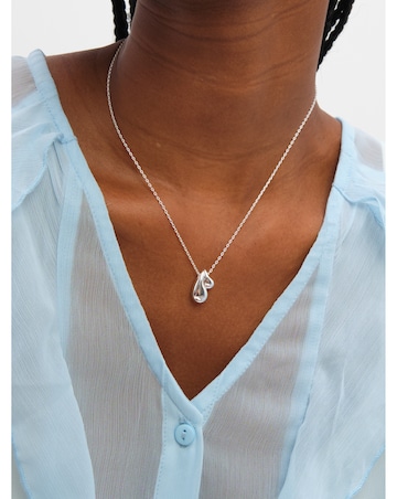 Inicio Sterling Silver Plated Polished Nugget Pendant - Gift Pouch