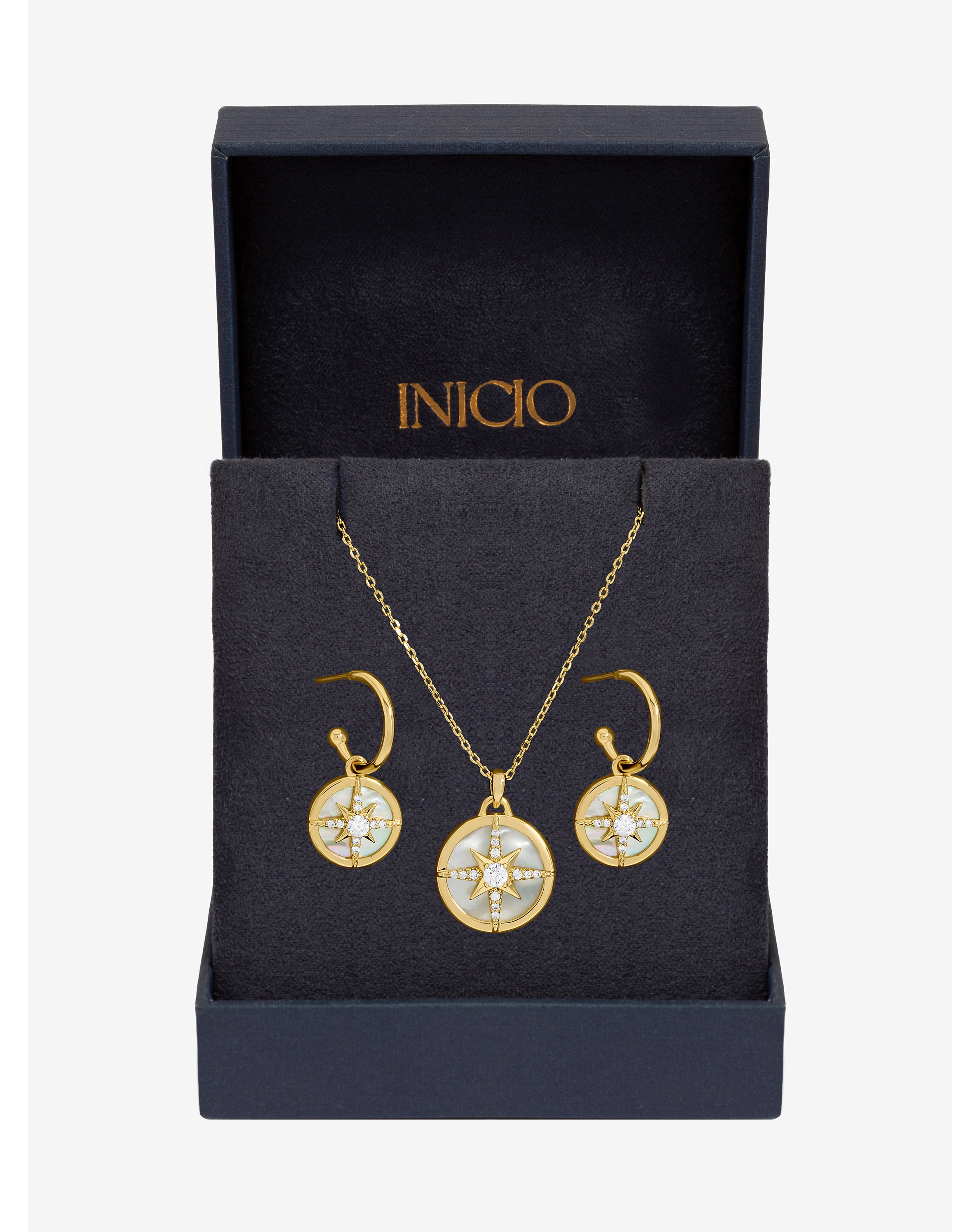 Gold Plated Starburst Set - Gift Box