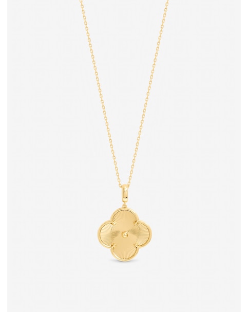 Jon Richard Gold Plated Long Clover Necklace Pendant