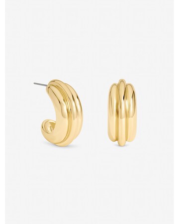 Mood Gold Plated Chubby Hoop Earrings
