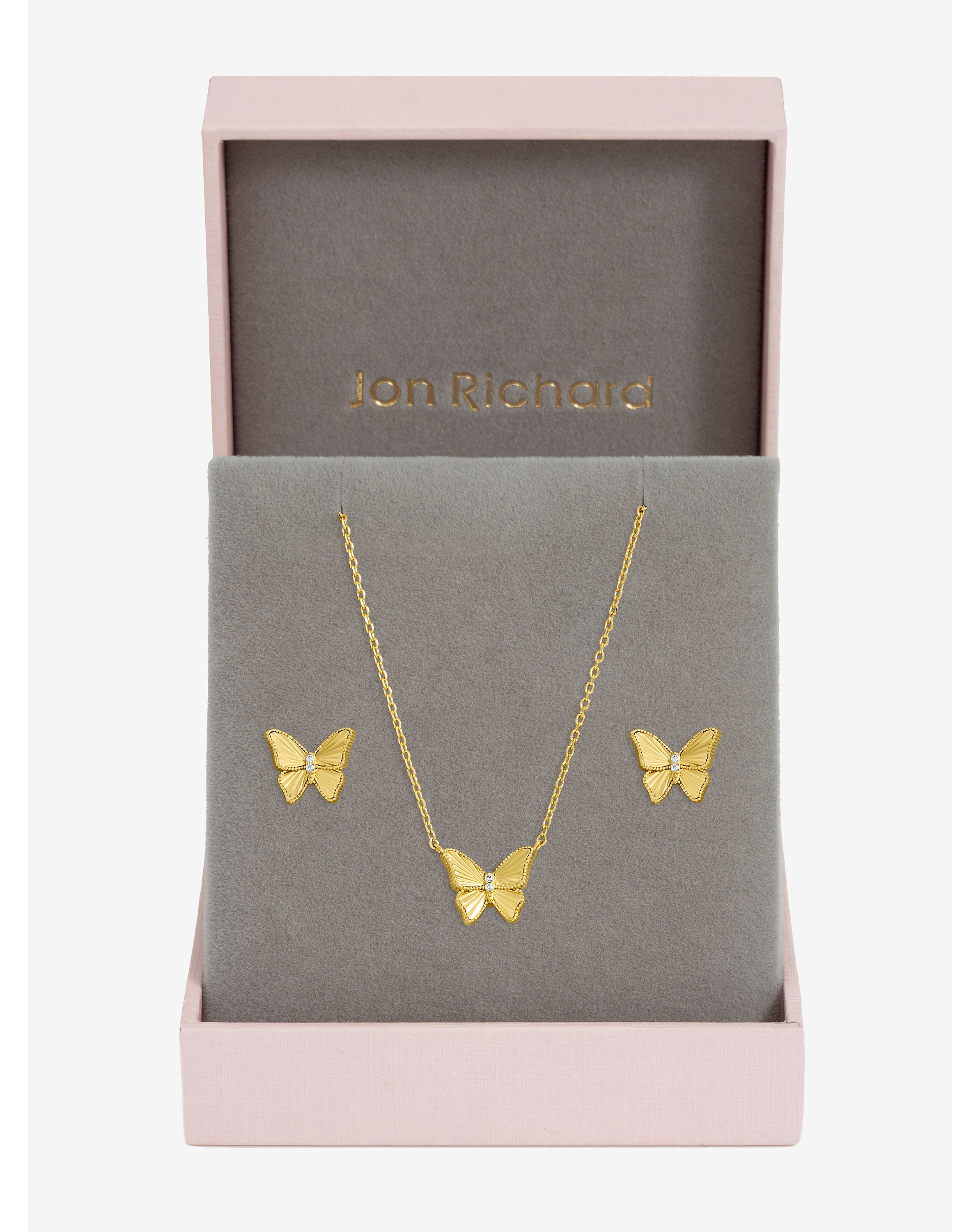 New In - Gold Plated Butterfly Set - Gift Box