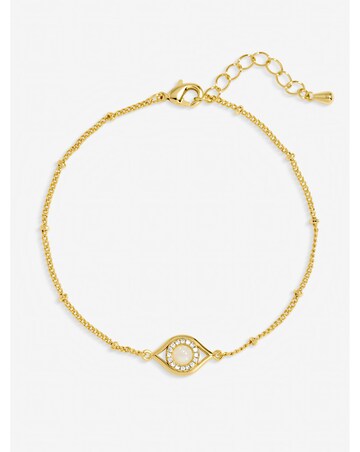 Jon Richard Gold Plated and Mother of Pearl Evil Eye Bracelet