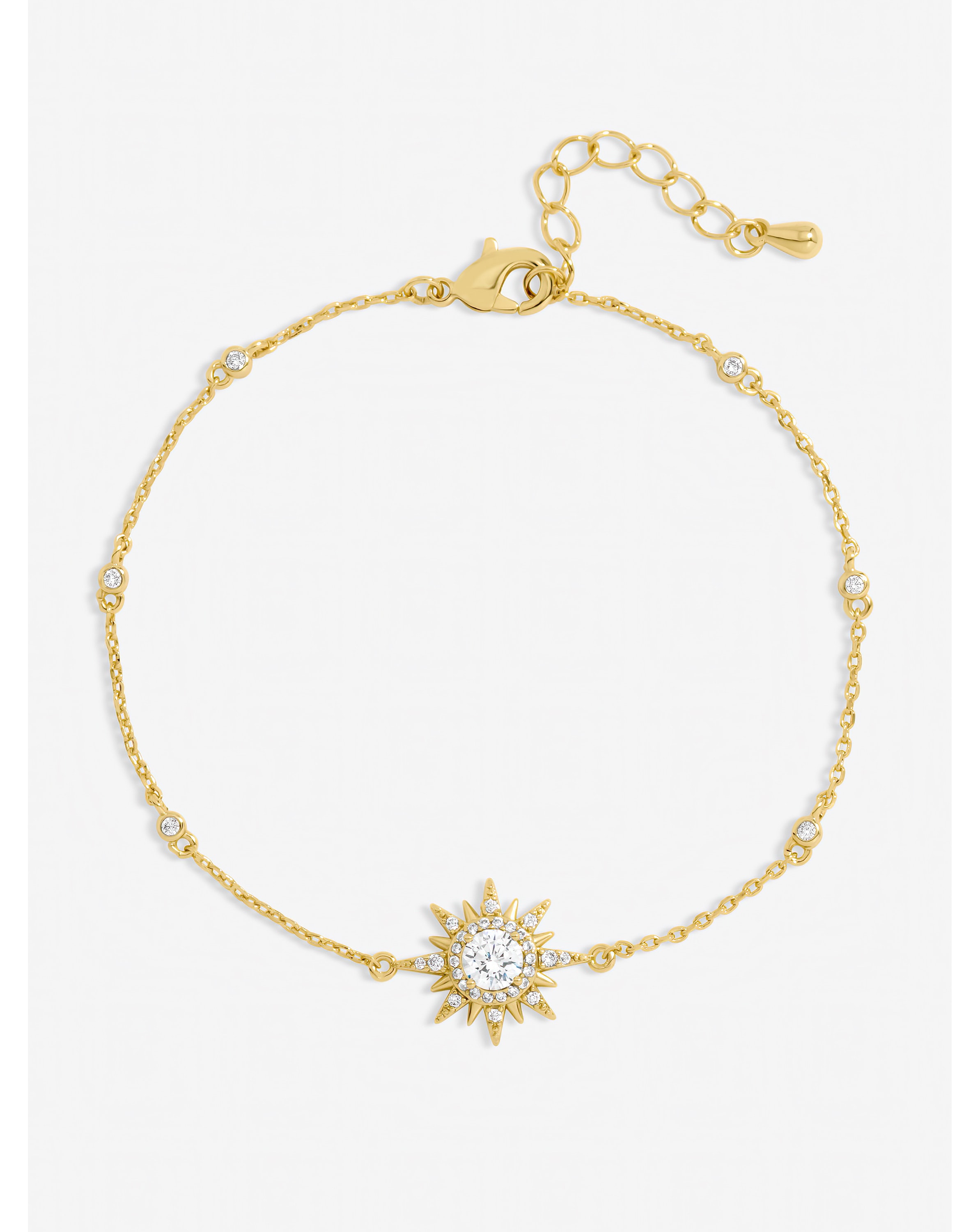New In - Gold Plated and Pave Starburst Bracelet