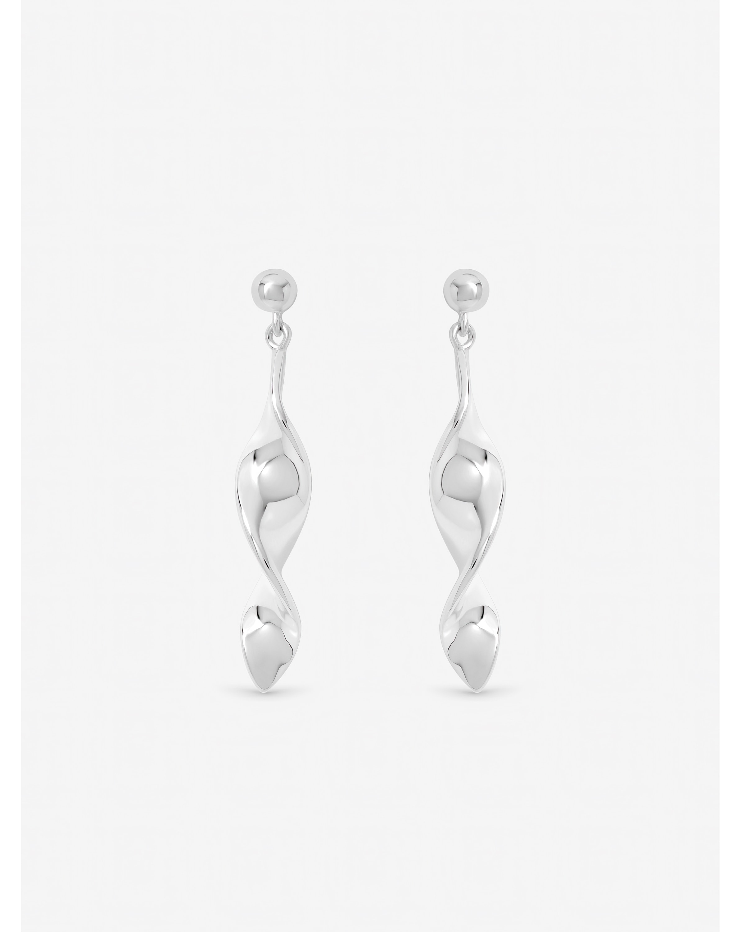New In - Silver Plated Twist Drop Earrings