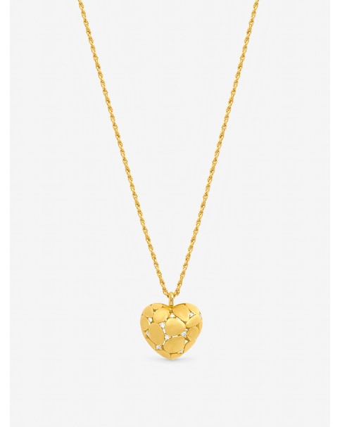 Jon Richard Gold Plated Satin Heart Pendant