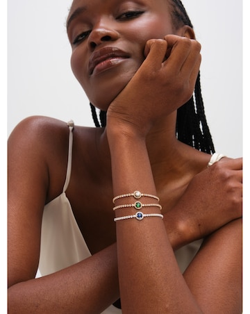 Jon Richard Gold Plated and Emerald Crystal Stone Bracelet