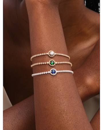 Jon Richard Gold Plated and Emerald Crystal Stone Bracelet