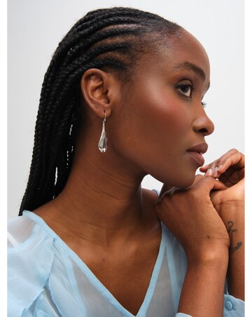 Inicio Sterling Silver Plated Abalone Fishhook Earrings