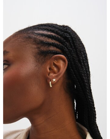 Inicio Sterling Silver Plated Opal Earrings - Pack of 2