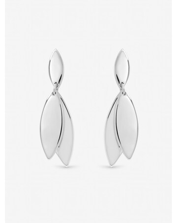 Inicio Sterling Silver Plated Polished Double Drop Earrings