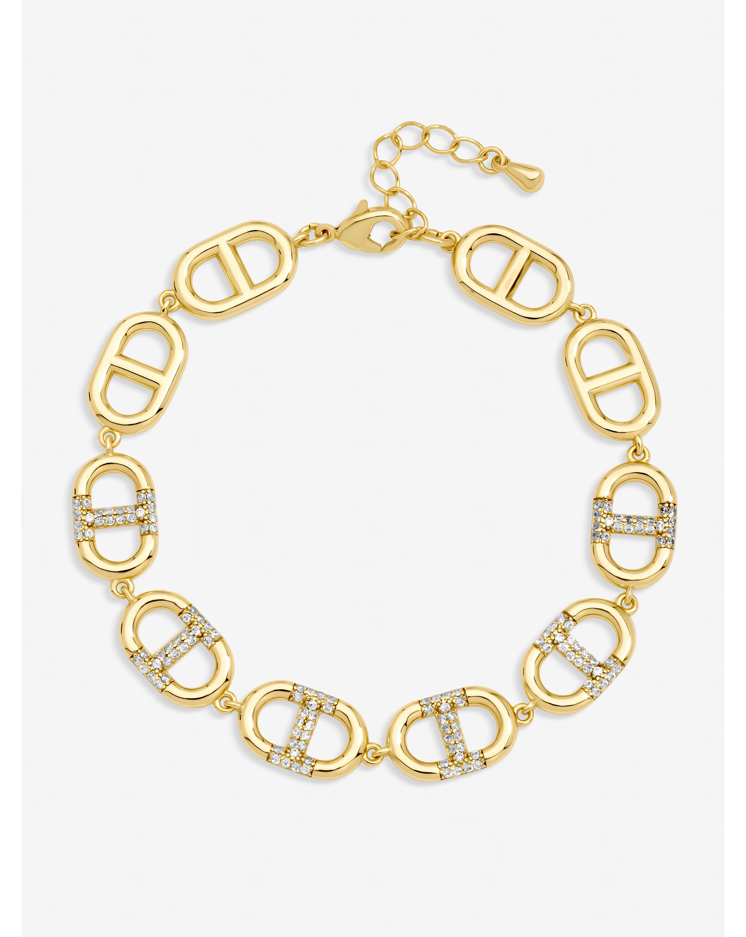 New In - Gold Plated and Crystal Link Bracelet