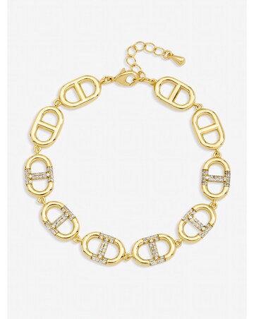Jon Richard Gold Plated and Crystal Link Bracelet