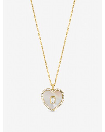 Jon Richard Gold Plated and Mother of Pearl Heart Pendant