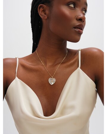 Jon Richard Gold Plated and Mother of Pearl Heart Pendant