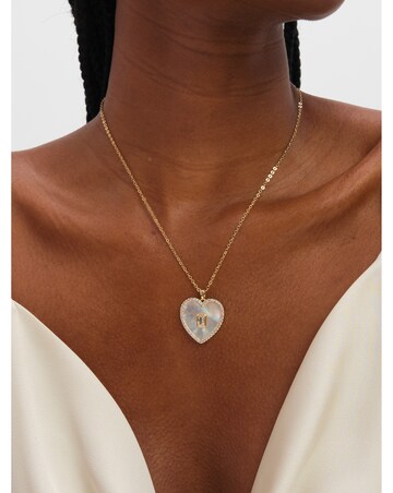Jon Richard Gold Plated and Mother of Pearl Heart Pendant