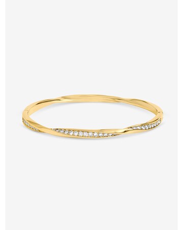 Jon Richard Gold Plated and Pave Twist Bangle